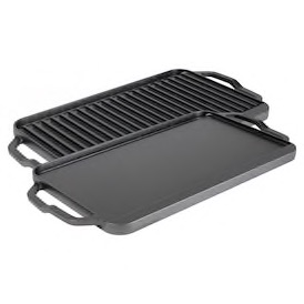 Lodge Chef\'s 19.5x10\" Cast Iron Reversible Grill/Griddle